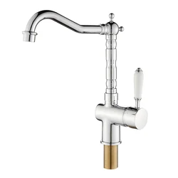 Kitchen Sink Faucet Single Handle Single Hole Hot and Cold Mixer Tap Modern Kitchen Tap Giraffe Basin Faucet with Swivel Spout