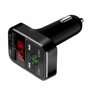 

ABS Car FM Transmitter Black Wireless Radio MP3 player USB Charger 5V 2.1A