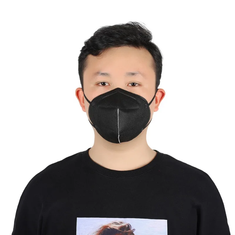 

4-Layers Disposable Mask Dustproof And Breathable Safety 95% filtering Mask(Black/white/blue mixed) 10PCS