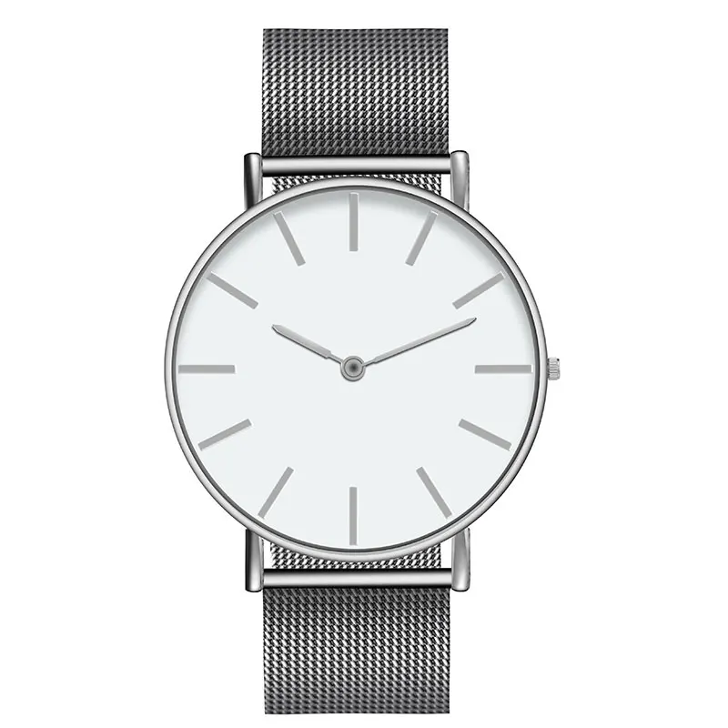 Silver White Модные простые женские часы из розового золота, наручные часы, роскошные женские часы, женские часы с браслетом, Reloj Mujer - Цвет: Silver White