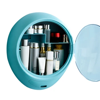 

No punching Wall-mounted Cosmetic storage box Waterproof and dustproof bathroom Organizer Beauty Toiletry Kits Makeup box