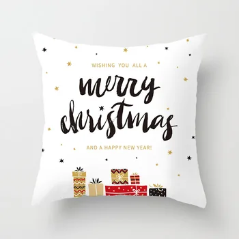 

New Christmas Throw Pillow Cover Xmas Series Printing Home Decor Pillowcase Square Cushion Cases Sofa Car Living Room 45*45cm