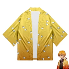 Kimonos японское женское кимоно Аниме демон Slayer то же кимоно кардиган для костюмированного представления пара кимоно юката лето осень Ориент кимоно