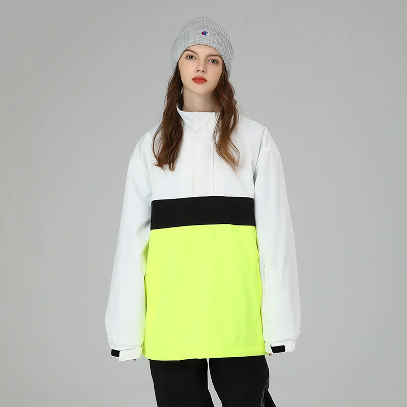 New Ski Jacket Women Outdoor Snowboard Jacket Men Windproof Waterproof Ski Stitching Sweater Winter Top Coat