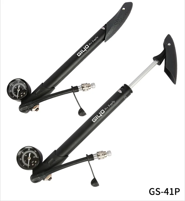 Giyo GS-41P 300psi велосипедный насос для шин Presta Schrader Bleeder MTB с фиксированным манометром, насос для шин для шоссейного велосипеда, велосипедный вилочный насос с Т-образной ручкой