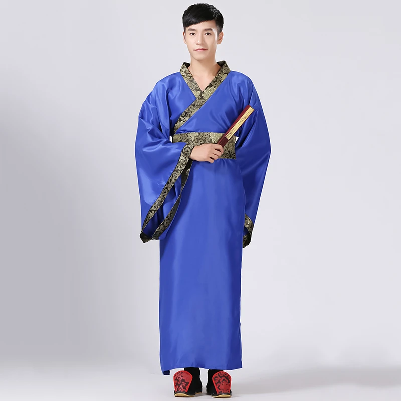 10 видов цветов, мужской традиционный костюм ханфу, китайская одежда, древний костюм, праздничный наряд, одежда для сцены, народные танцевальные костюмы - Цвет: Color3