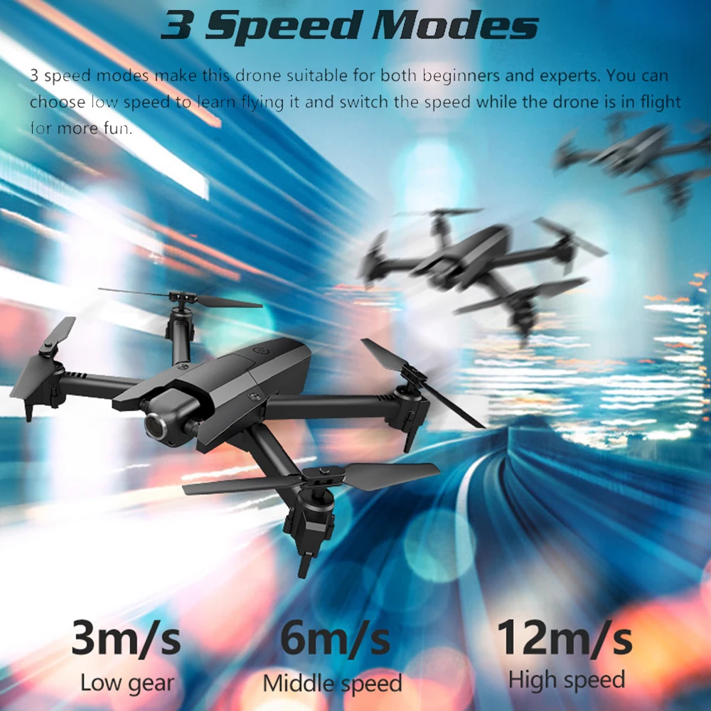 Новейший Радиоуправляемый Дрон GW106 с камерой Wi-Fi FPV контроль высоты приложение складной Квадрокоптер Дрон игрушки подарок для начинающих взрослых детей