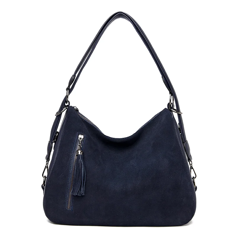 Новые кожаные женские сумки с отложным мехом, женские сумки-мессенджеры, дизайнерские сумки через плечо, сумки на плечо для женщин, сумка - Цвет: Blue