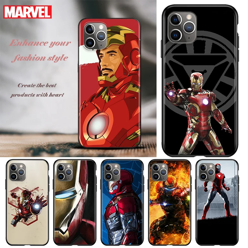 Марвел Железный человек для Apple iPhone 12 11 Pro Max Мини XS XR X 8 7 6 6S Plus 5S SE 2020 мягкий чехол