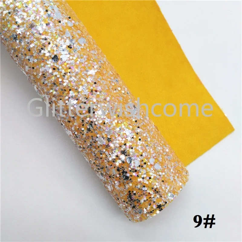 Glitterwishcome 21X29 см A4 размер винил для бантов плотная блестящая ткань, блестящая кожа с сердечками и звездами для бантов, GM549A