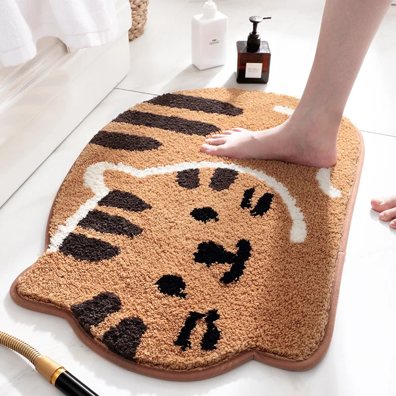 3D Lovely Cat printed Rug NonSlip Antiskid Bathroom Mat Animal Print Toilet Carpet 45*65cm Machine washable |