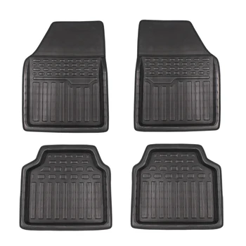 

4pcs Car Floor Mats Front Rear Liner Weather Set Car Accessories Universal Black Vertical stripes