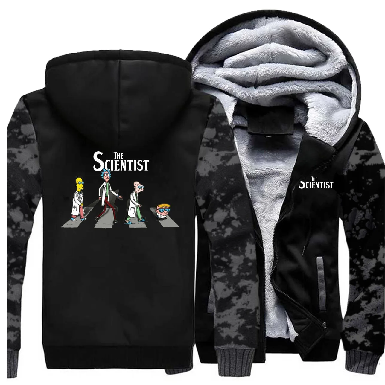 Rick And Morty Забавный принт The Scientist толстовки мужские зимние теплые куртки мужские камуфляжные толстовки свободные мужские спортивные