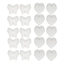 20 חתיכות לב פרפר ברור Tealight כוס פלסטיק פתילות מכולות צבע Tealights נרות ריחניים DIY עובש אביזרים(China)