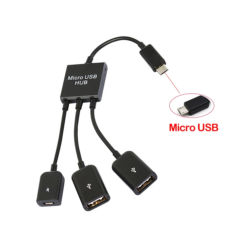 Adaptador divisor de concentrador de Cable USB 3 en para Samsung Tab 4,3,2,Note 4 S5,Google|Transformadores y adaptadores teléfonos| - AliExpress