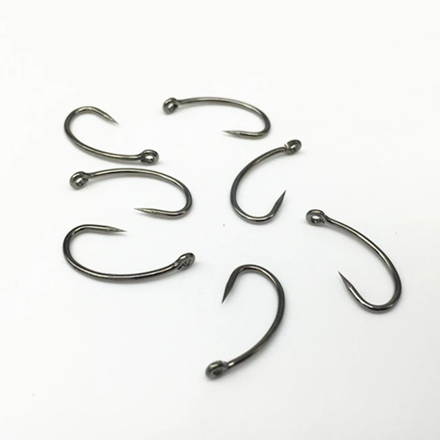 100pcs*8# 10# 12#Carp Fishing Bait Hook Universal Dry Fly Hook Barbless  Hook Fishing