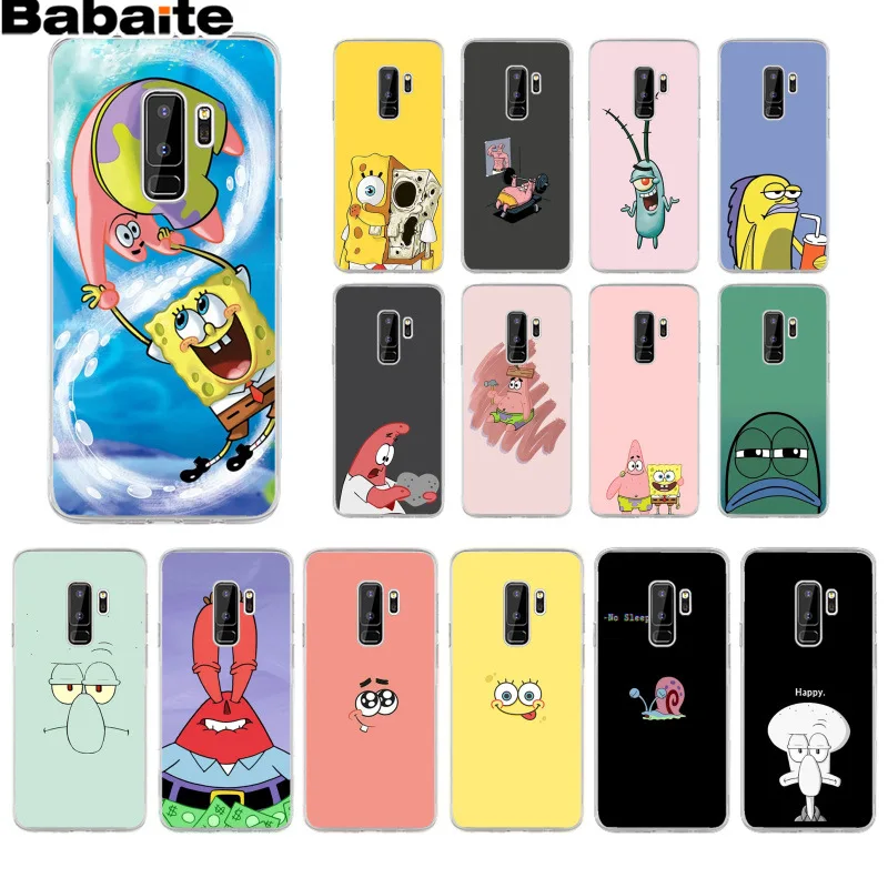 

Babaite SpongeBob SquarePants Sponge Bob Soft Phone Cover for Samsung S9 S9 plus S10 S6 S6edge S10plus S7 S7edge S8 S8plus