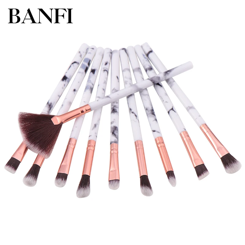 

1/10pcs/lot Make Up Brushes Set Marble Texture Cosmetics Tool Brush For Eye Shadow Brushes For Make-up Powder Blending Concealer