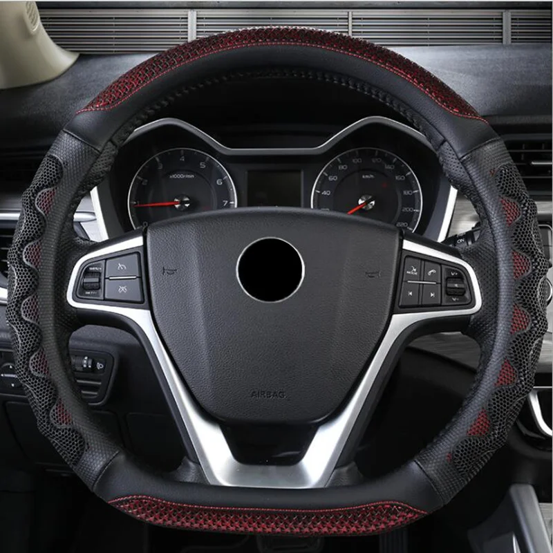 Модные 4 цвета прочная Оплетка на d-образном руле для VW GOLF 7 POLO JATTA Suzuki Swift Nissan Rogue