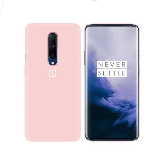 Чехол для Oneplus 7 Pro,, официальный, силиконовый, мягкий, ультра тонкий, ударопрочный, полный, защитный чехол для Oneplus One Plus 6 6T 7T Pro, чехол - Цвет: Розовый