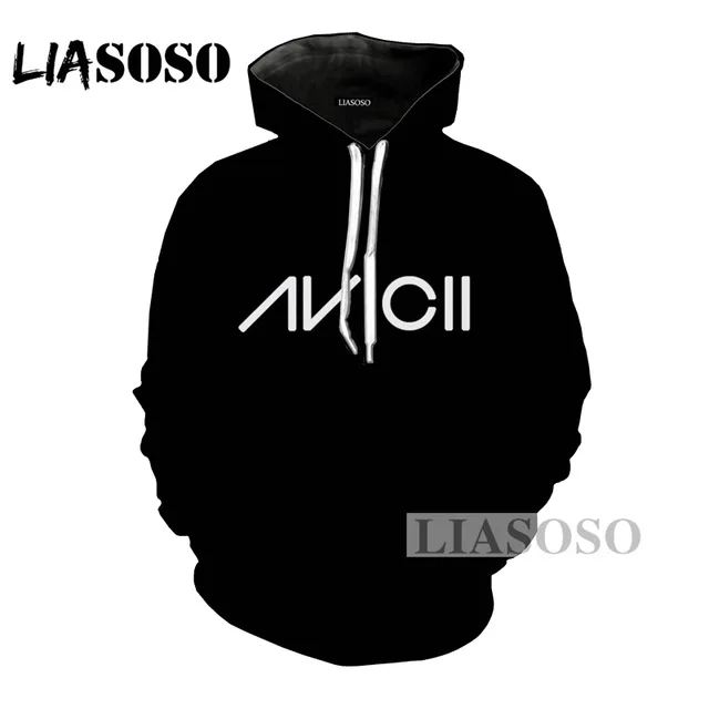 Зимняя мода 3D принт DJ певица Avicii толстовка хип-хоп толстовка с длинными рукавами Повседневный Забавный пуловер Harajuku Толстовка