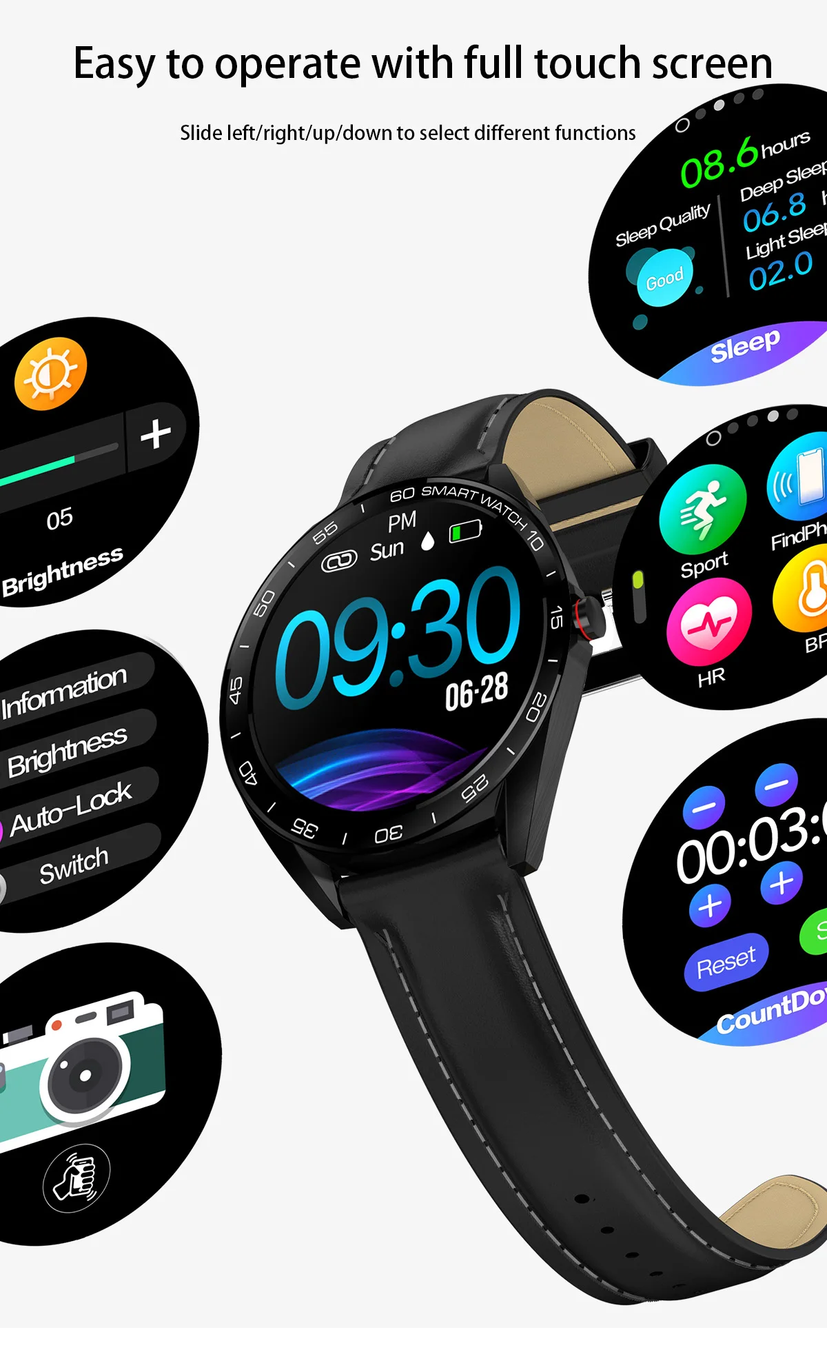 Спортивные IP68 Водонепроницаемые часы с Bluetooth для женщин и мужчин, деловой смарт-браслет, напоминание о частоте пульса, Мониторинг Артериального Давления