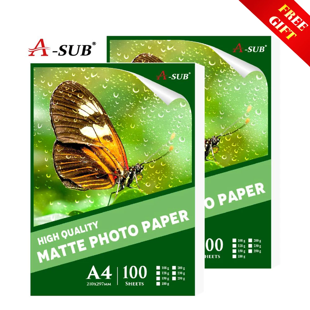 

A4 100sheets Inkjet Matte Photo Paper Waterproof for Printer Paper Imaging Supplies Printing