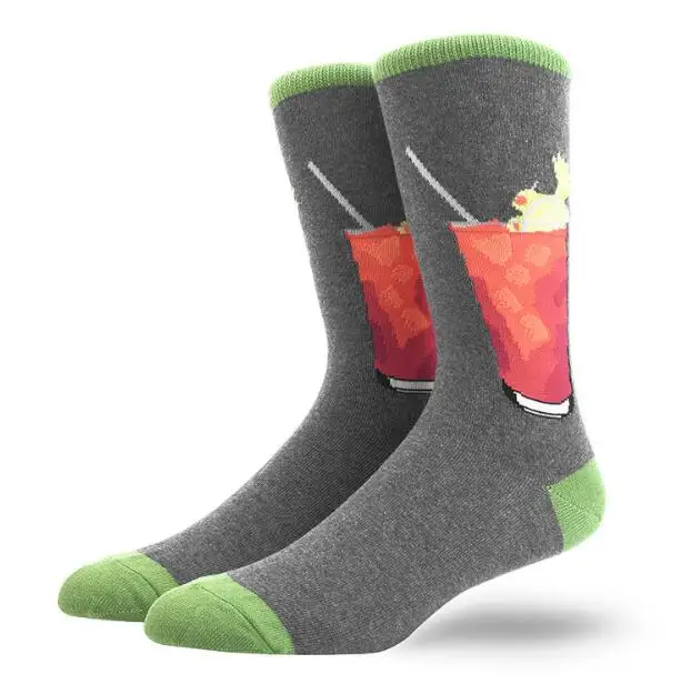 Хлопковые мужские носки в стиле Харадзюку, модные толстые японские креативные носки, забавные подарочные носки для счастливых мужчин - Цвет: 18050-2