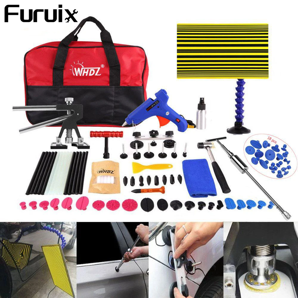 

FURUIX Tool Car Manual Dent Repair Tool Dent Lifter Bridge Remove with Slide Hammer Hand Tools Set