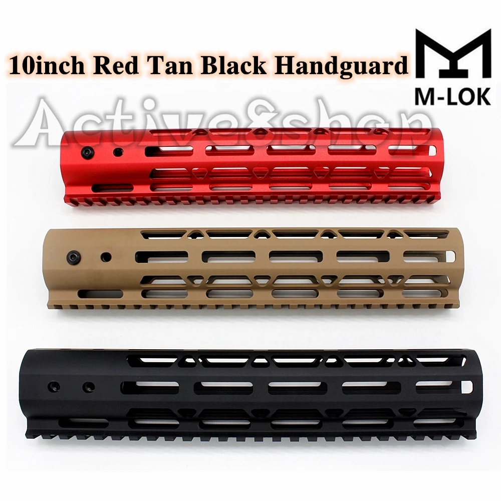 Черный/красный/светло коричневые 10 ''дюйма Mlok направляющая для ствольной