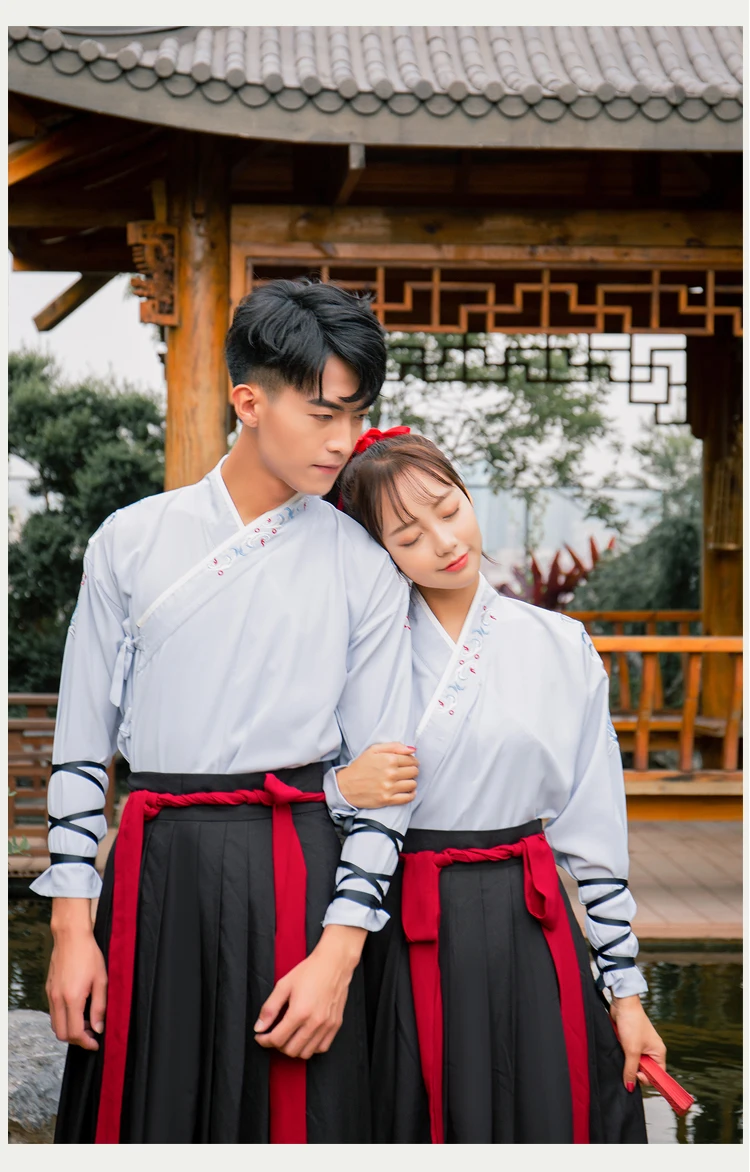 Унисекс Традиционный китайский Hanfu одежда Цин Тан Костюм Древний фестивальный костюм для выступлений костюмы женский костюм для народных танцев DL4184