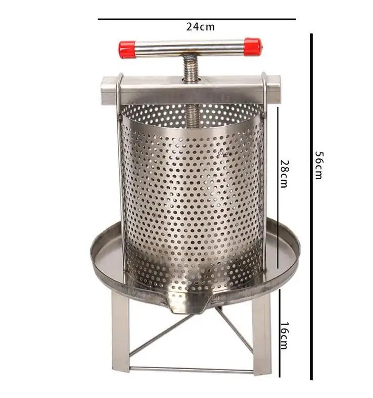 BeesWax Presser Machine Stainless Steel Wax Injection Press Manual Mesh Honey Wax Press Machine Beekeeping Tool honey squeezer