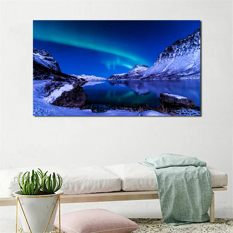 JP London Solvent Free Print PAPL1X762632 Iceland First Snow Mountain Range Peaks Ready to Frame Poster Wall Art 40 h by 30 w 