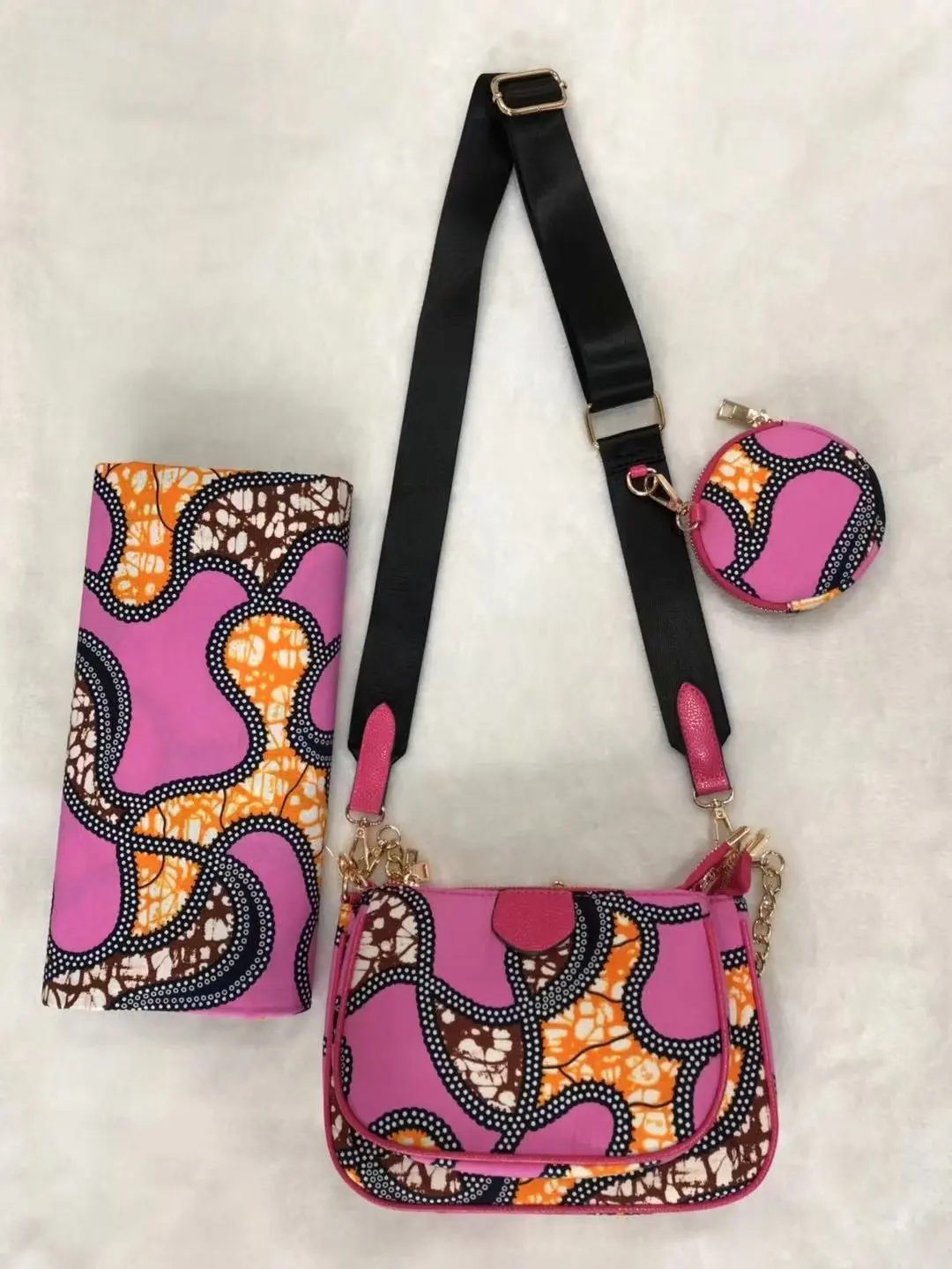 Роскошный Анкара набор африканская восковая сумка Африканский принт и сумочка Африканский воск с сумочкой