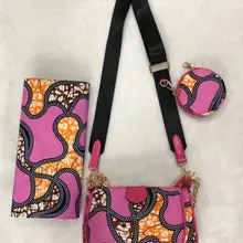 Роскошный Анкара набор африканская восковая сумка Африканский принт и сумочка Африканский воск с сумочкой
