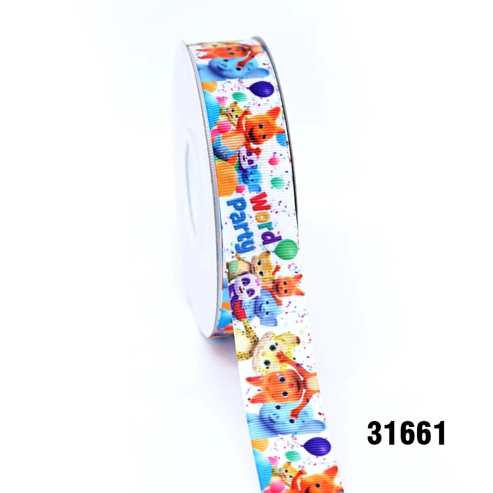 31661 50 ярдов мультфильм напечатанный grosgrain ленты 31498 - Цвет: 31661