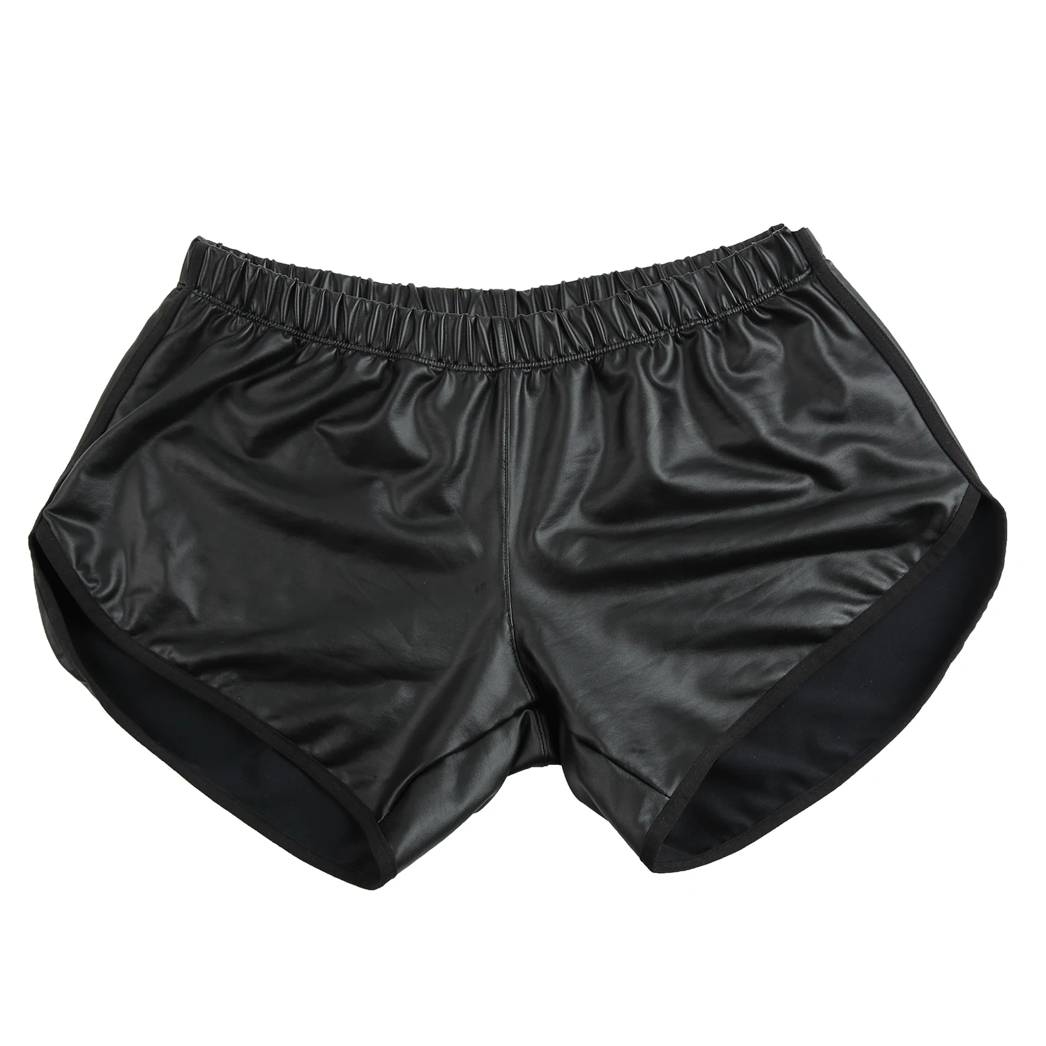 Faux Leather Sport Shiny Shorts Gyms Men Shorts Hot Pants with Back Pocket Fitness Men Clothes Faux Leather Sport Shiny Shorts Gyms Men Shorts Hot Pants with Back Pocket Fitness Men Clothes
