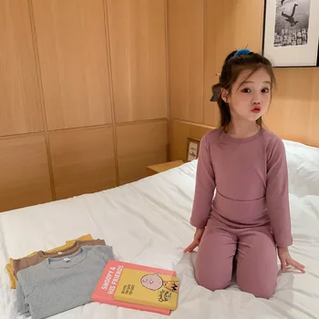 

Winter New Arrival cotton 2 Pieces Baby's Home Wear Sets Bottoming t-shirt with long pants for cute baby girls and boys