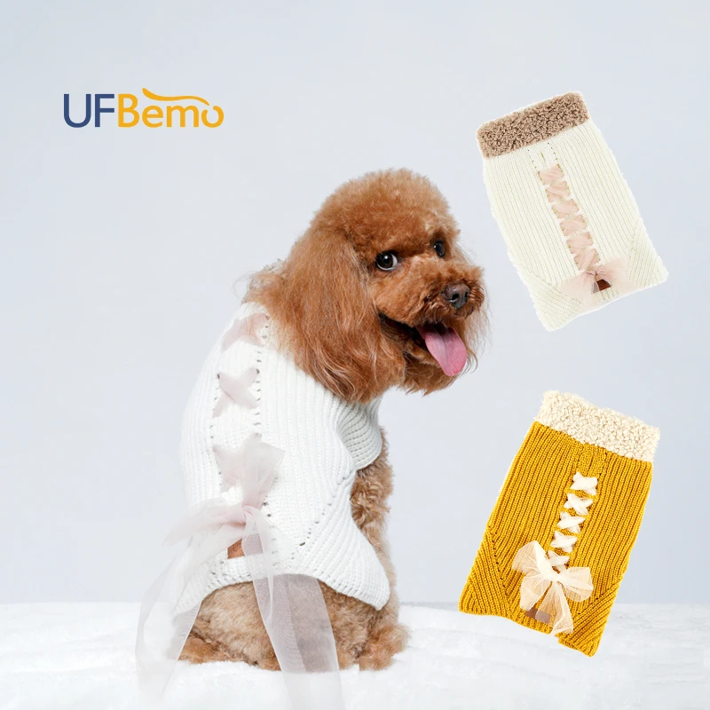 

UFBemo Dog Sweater Cat Pull Chien Clothes Pullover Stretched Warm Puppy Sweaters Turtleneck for Small Large Dogs Chihuahua Teddy