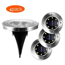 4 шт. уличный светодиодный светильник на солнечной батарее, автоматический светодиодный светильник для газона, лампа для сада, садовая дорожка