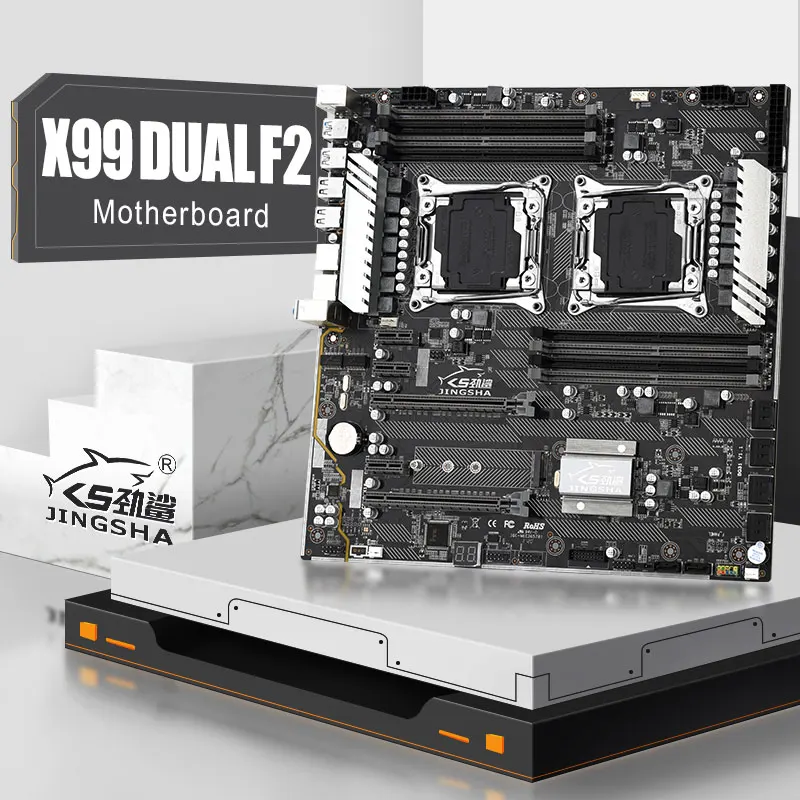 Игровая материнская плата JINGSHA X99Dual F2 поддержка процессора Crossfire Xeon V3/V4 2 * Pcie 16x и 8