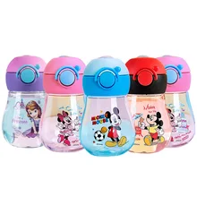 

Disney baby girls Minnie Sophia Cartoon cups With straw kids Mickey Mouse Sport Bottles girls Princess Sophia Juice cup gift toy