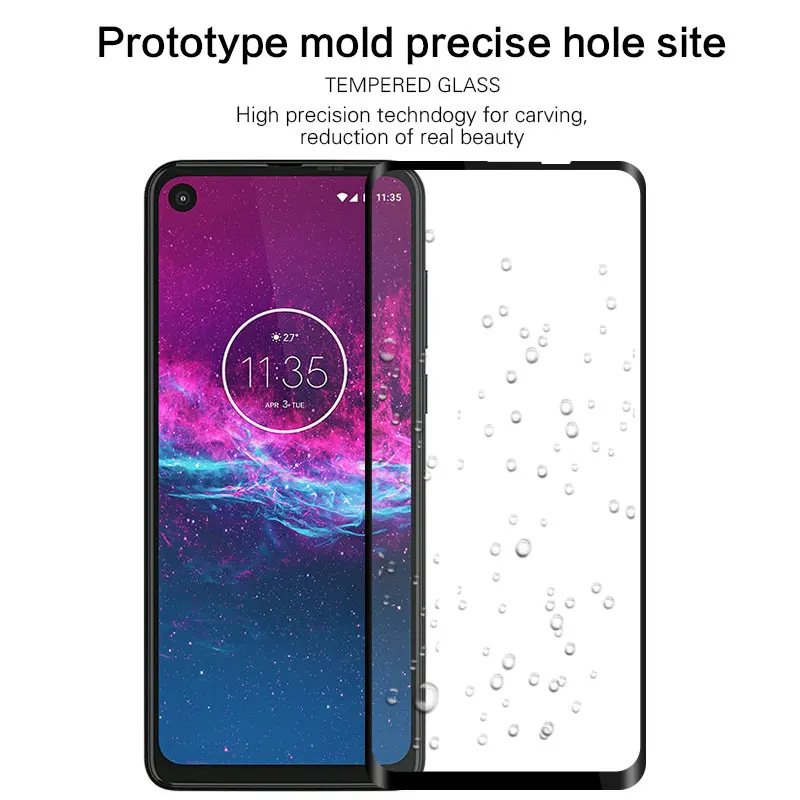 Для Motorola One Action glass закаленная Защитная пленка для полного покрытия для Motorola One Action закаленное стекло