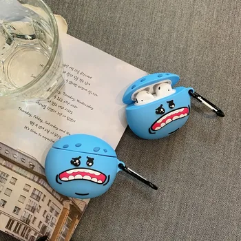 

for apple Bluetooth headset Wireless Earphone 3D depressed man Case For airpods 1 2 soft Silicone protective cover with hook