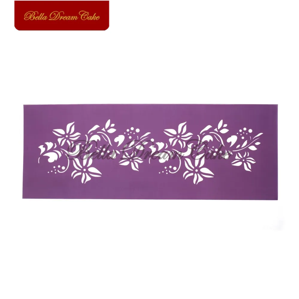 Peony Flower Mesh Stencil Wedding Cake Decorating Molds Fondant Cake Tools Fondant Cake Stencils Template Bakeware MST-36