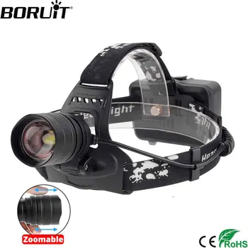 

BORUiT 2806 XPH50 LED Headlamp Zoomable 3-Mode Headlight USB Charger 18650 Battery Hunting Flashlight Power Bank Head Torch