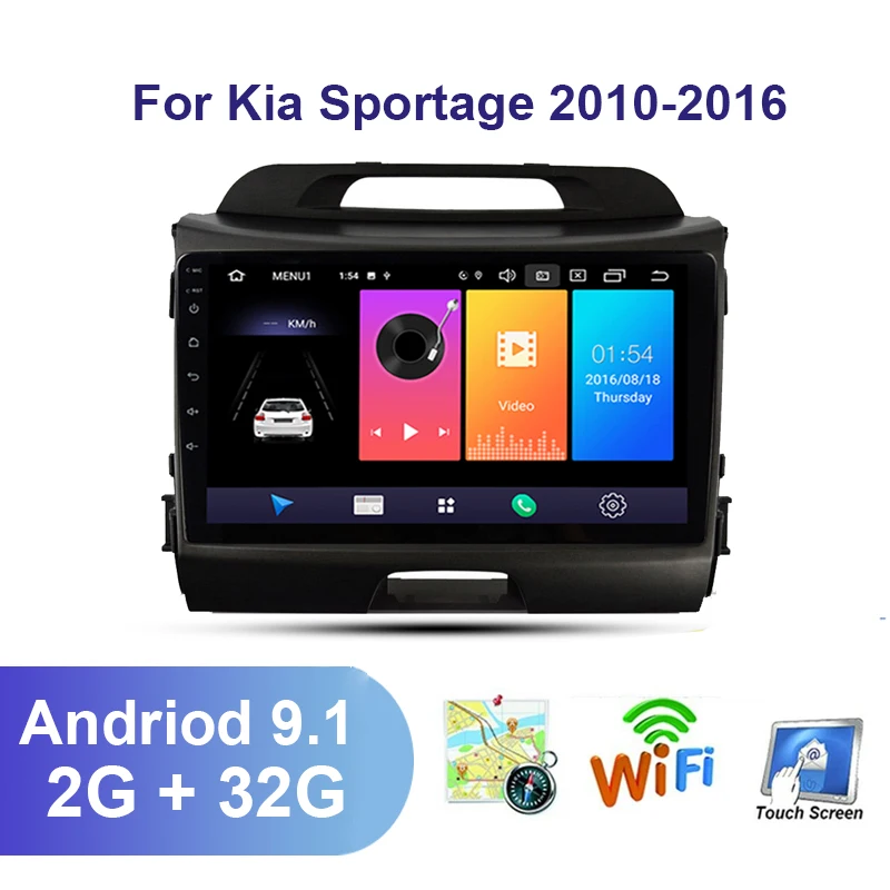 Автомагнитола с Android 9 1 мультимедийный видеоплеер 2 din для KIA Sportage 3 2010 2011-2016 Gps Wi-Fi FM