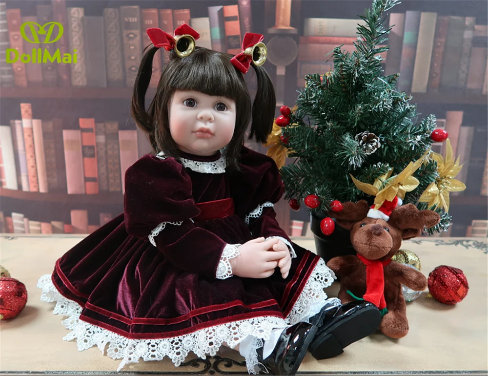 DollMai, Эксклюзивное предложение, куклы для новорожденных, 24 дюйма, 60 см, силиконовые виниловые куклы для новорожденных, благородная принцесса, для малышей