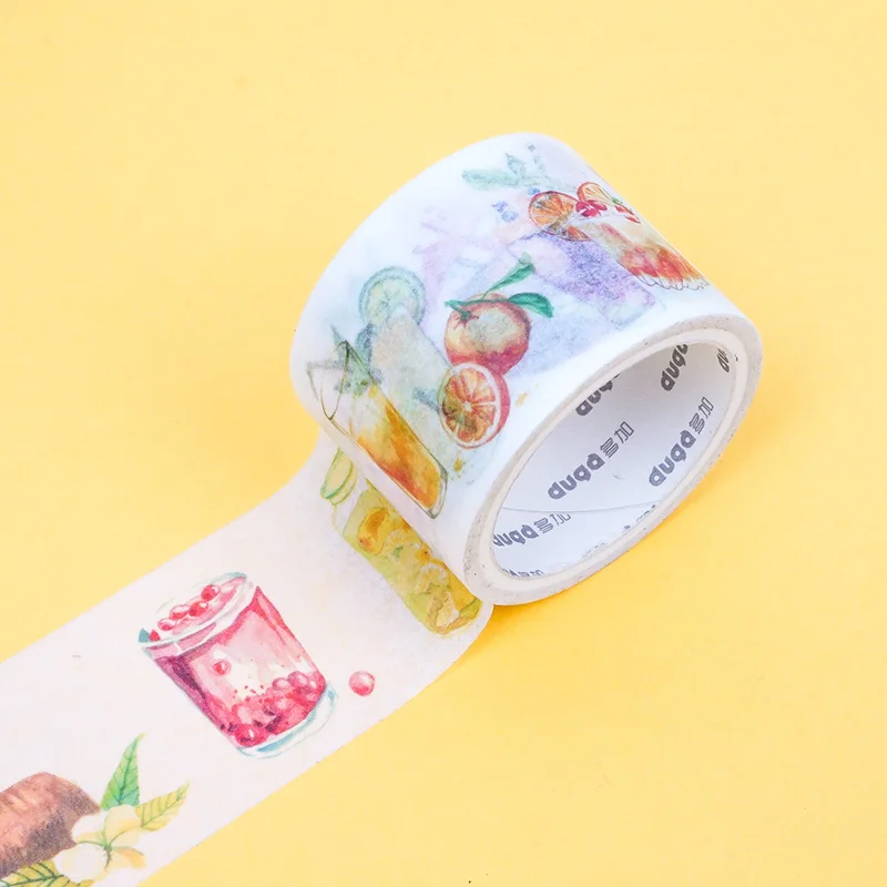 summer fruit drink Летние декоративные из рисовой бумаги лента DIY Скрапбукинг Маскировочная лента школьные офисные поставки Escolar Papelaria - Цвет: summer fruit drink