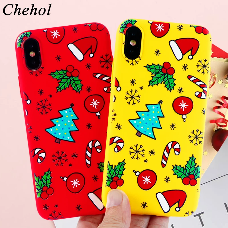 Рождественский чехол для телефона IPhone 11 Pro 6s 8 7 Plus X XS MAX XR модные чехлы мягкие